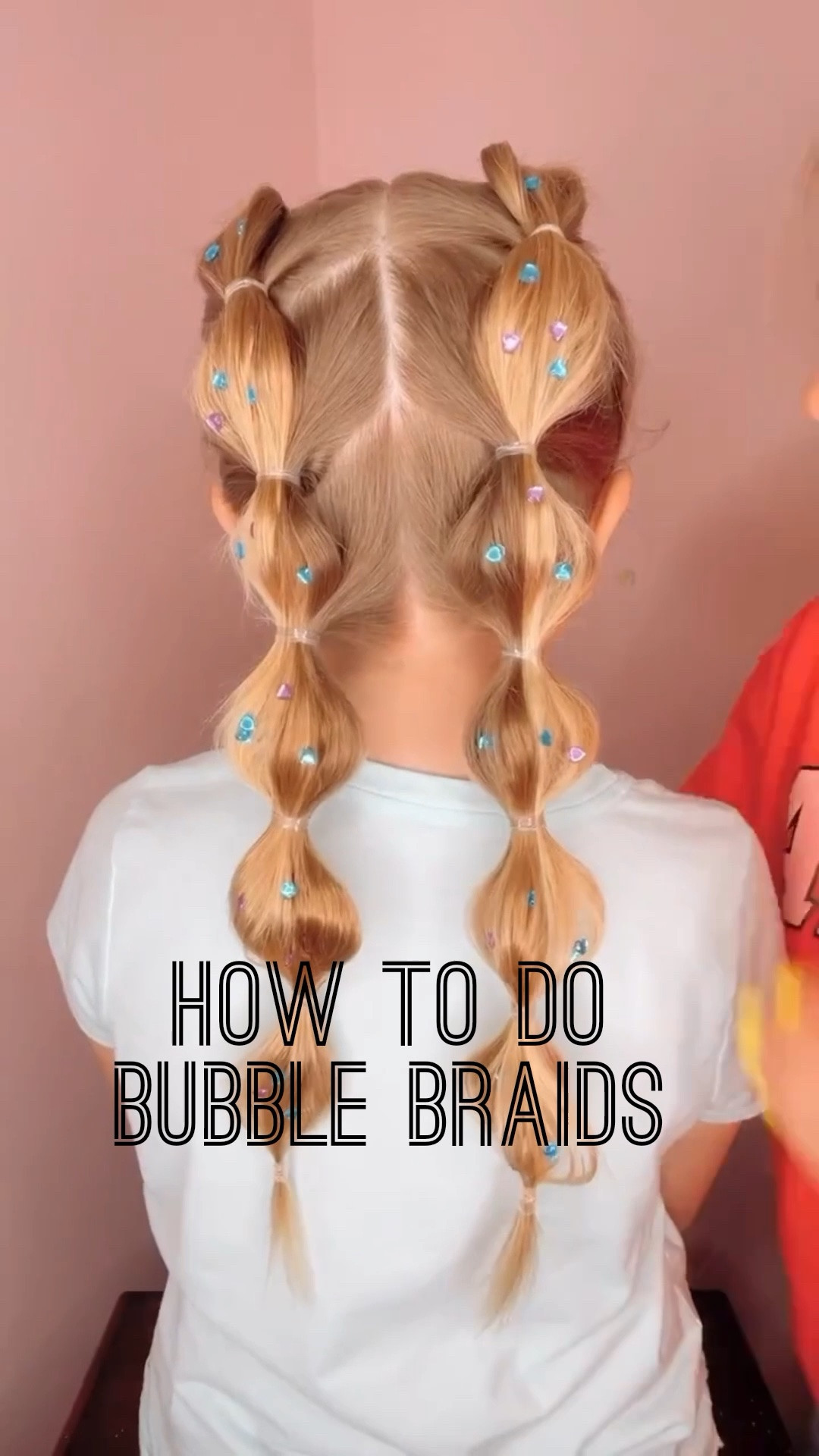 HOW TO DO BUBBLE BRAIDS 🩷 Here’s a cute hairstyle for girls! I love adding gems to this hairstyle! 💎 Sharing my favorite hair products with products - along gem blinger! Love for you to follow us for daily hairstyles!

#LTKKids #LTKBeauty