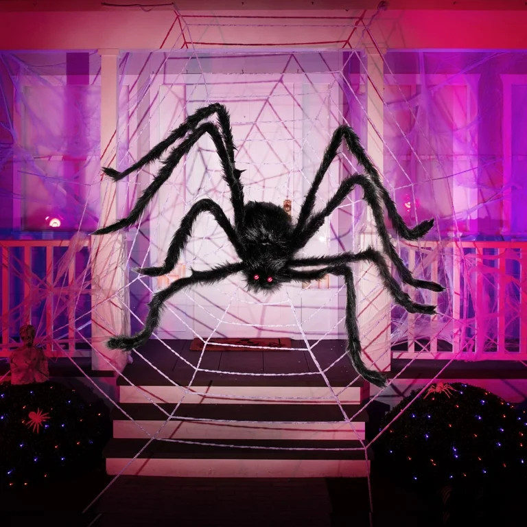 Syncfun 5 ft Giant Spider Halloween Decorations,Scary Spider Halloween Outdoor Party Decorations ... | Walmart (US)