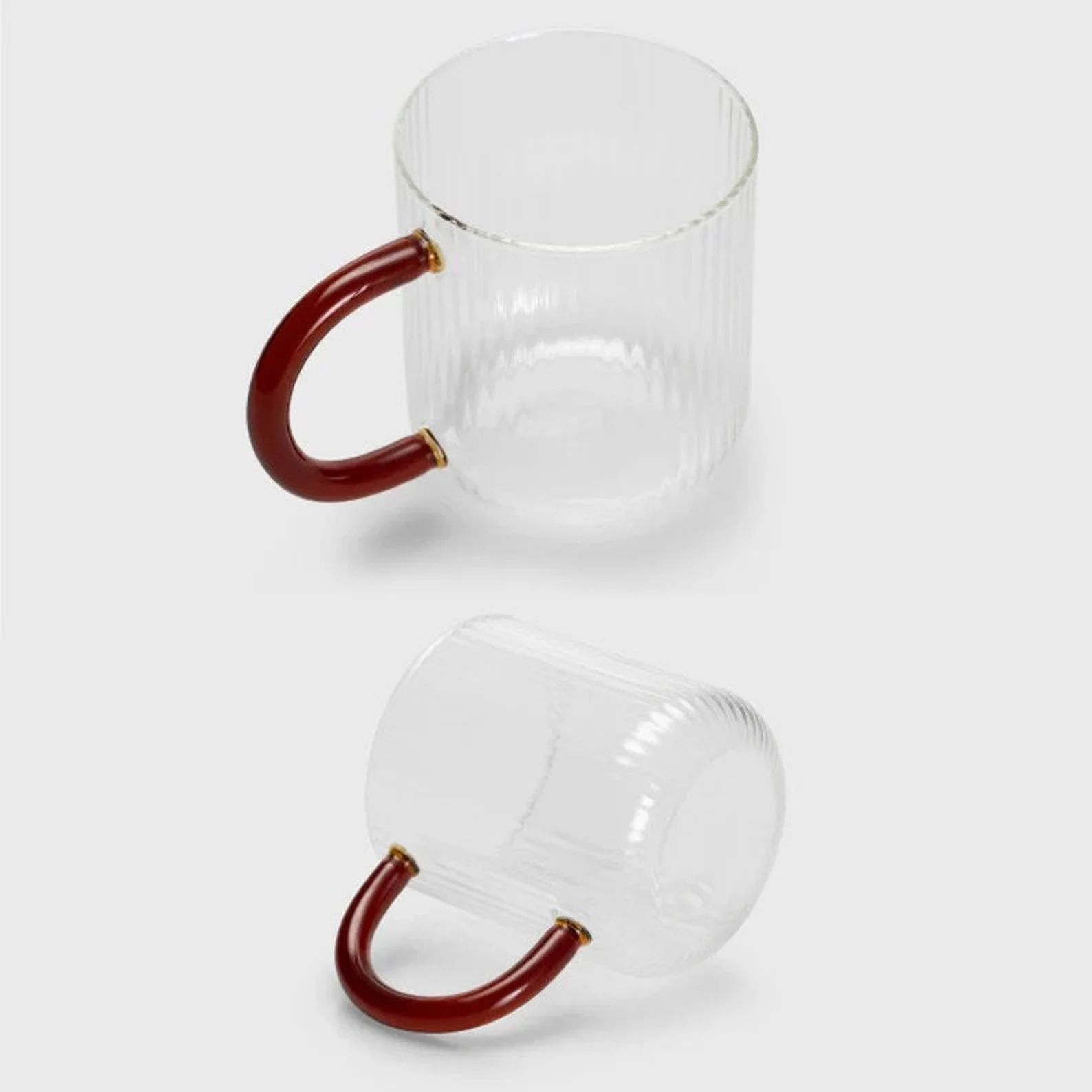 Clear Borosilicate Glass Mug Colored Unique Design - Etsy | Etsy (US)