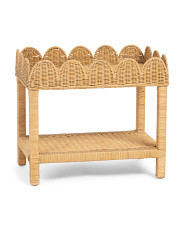 22in Scalloped Rattan Table | Global Home | Marshalls | Marshalls