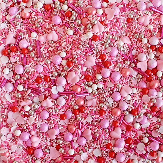 Pink Red Coral Pastel Sprinkles| Stupid Cupid Sprinkle Mix| Valentines Sprinkles| Cake Cookie Cup... | Amazon (US)