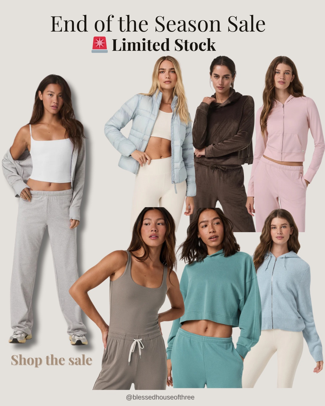 End of season sale you don’t want to miss 🤍 limited stock on the most loved lounge, athleisure, and everyday sets. So many easy outfit combos, soft fabrics, and neutral colors that go with everything. These styles sell out fast every year — linking my top picks before they’re gone. Shop the sale while sizes are still available.

End of season sale women’s fashion, lounge sets on sale, athleisure outfit sets, matching lounge sets women, cozy everyday outfits, neutral lounge wear, soft fabric jogger sets, zip hoodie lounge set, casual outfit sets for women, best selling athleisure, comfy travel outfits women, capsule wardrobe lounge wear, fall winter lounge outfits, limited stock fashion sale, affordable lounge wear women

#LTKHome #LTKSaleAlert #LTKFindsUnder100