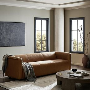 Shaw Leather Sofa (97") | West Elm (US)