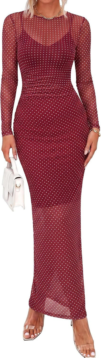 BTFBM 2 Piece Sets Fall Maxi Dresses for Women | Amazon (US)