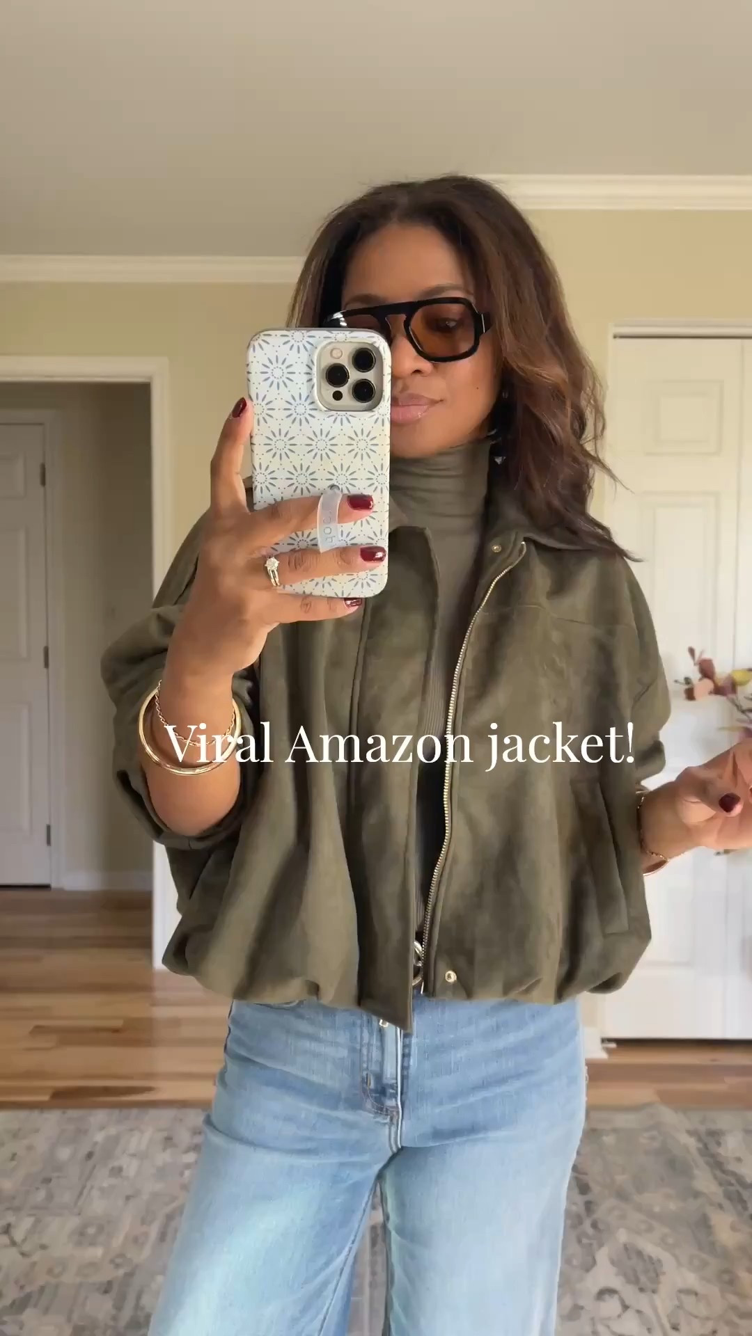 Wearing a small in the jacket and my jeans are a size 4

#ltkfindsunder100 #ltkstyletip #ltkover40

