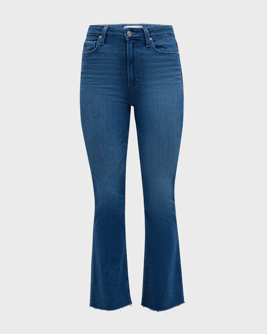 PAIGE Claudine Raw Hem Flare Jeans | Neiman Marcus
