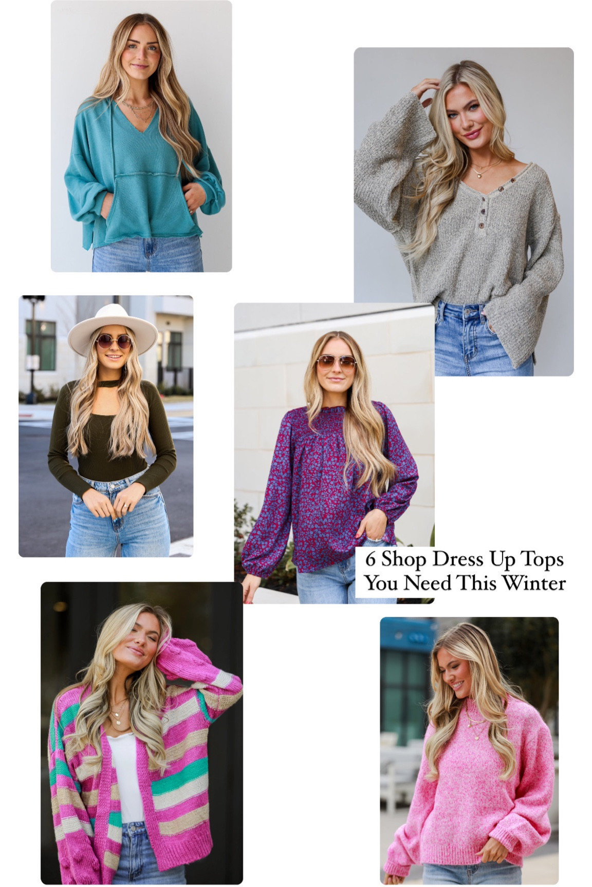 6 Shop Dress Up Tops You Need For Winter!! 

#LTKstyletip #LTKfindsunder100