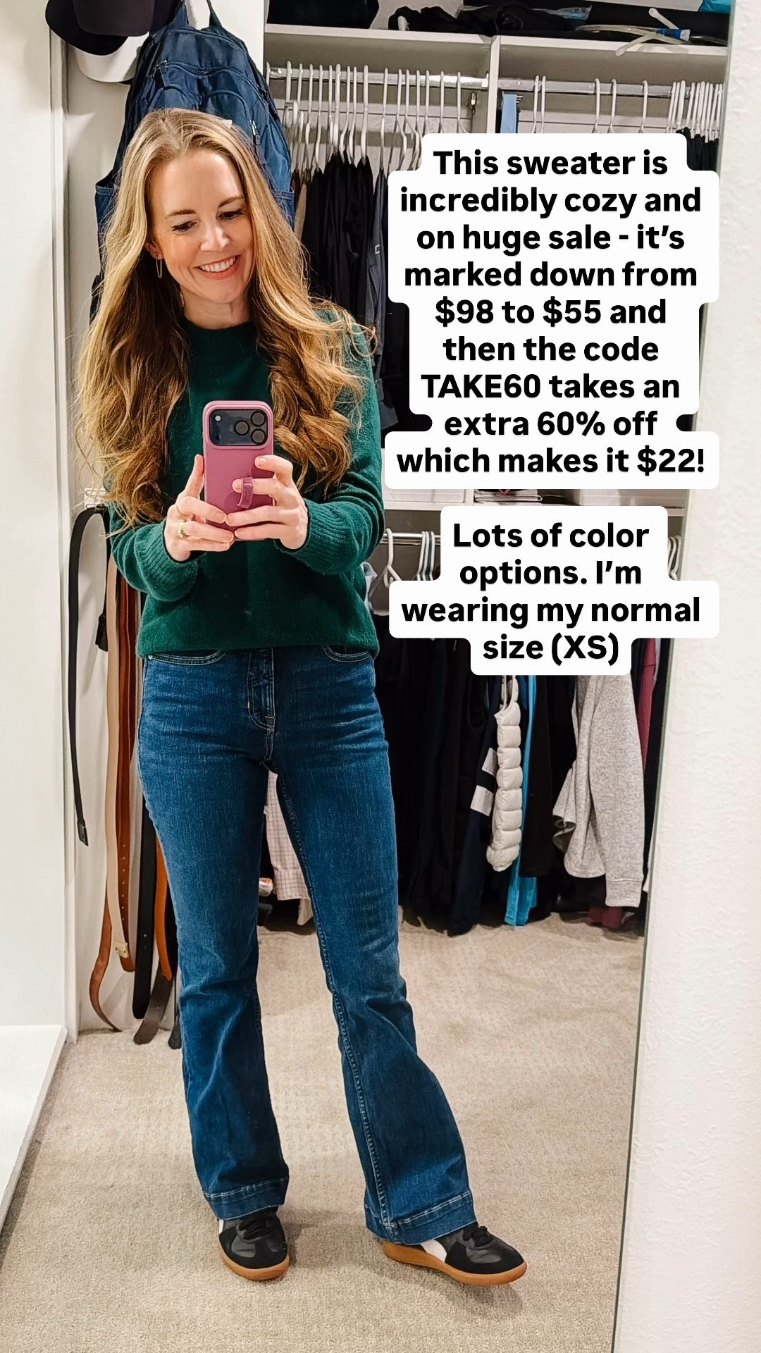 I cannot believe the price on this sweater. It is so soft (no itchiness!) and comes in a ton of colors! 