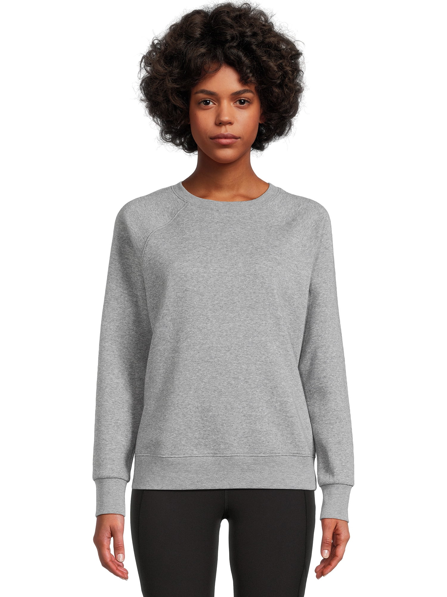 Athletic Works Women's Fleece Crewneck Sweatshirt, Sizes XS-XXXL | Walmart (US)
