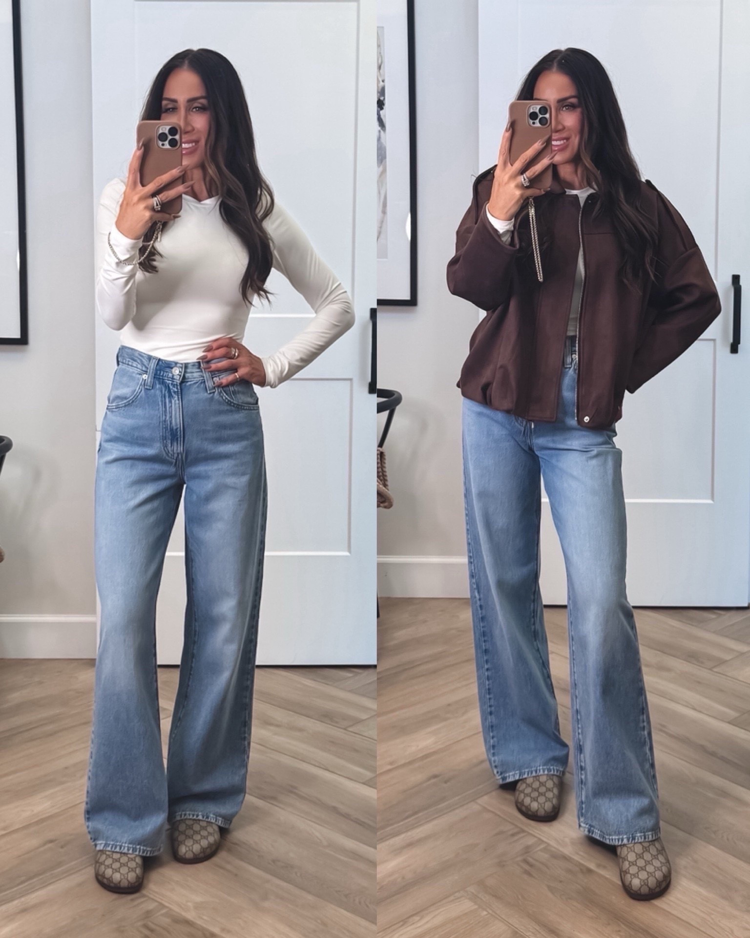 The viral bomber jacket for fall, sz xs
small in tee and sz 25/31” length in these super soft, lightweight, denim jeans 
They have a waistband that is cinch-able

Amazon best of fashion and home finds #LTKStyleTip 


#LTKU #LTKOver40 #LTKmomlife