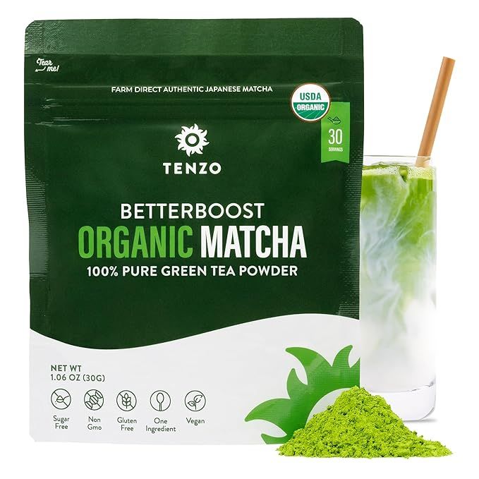 Tenzo Matcha Green Tea Powder - Matcha Powder USDA Organic Premium Grade - Authentic Japanese Mat... | Amazon (US)