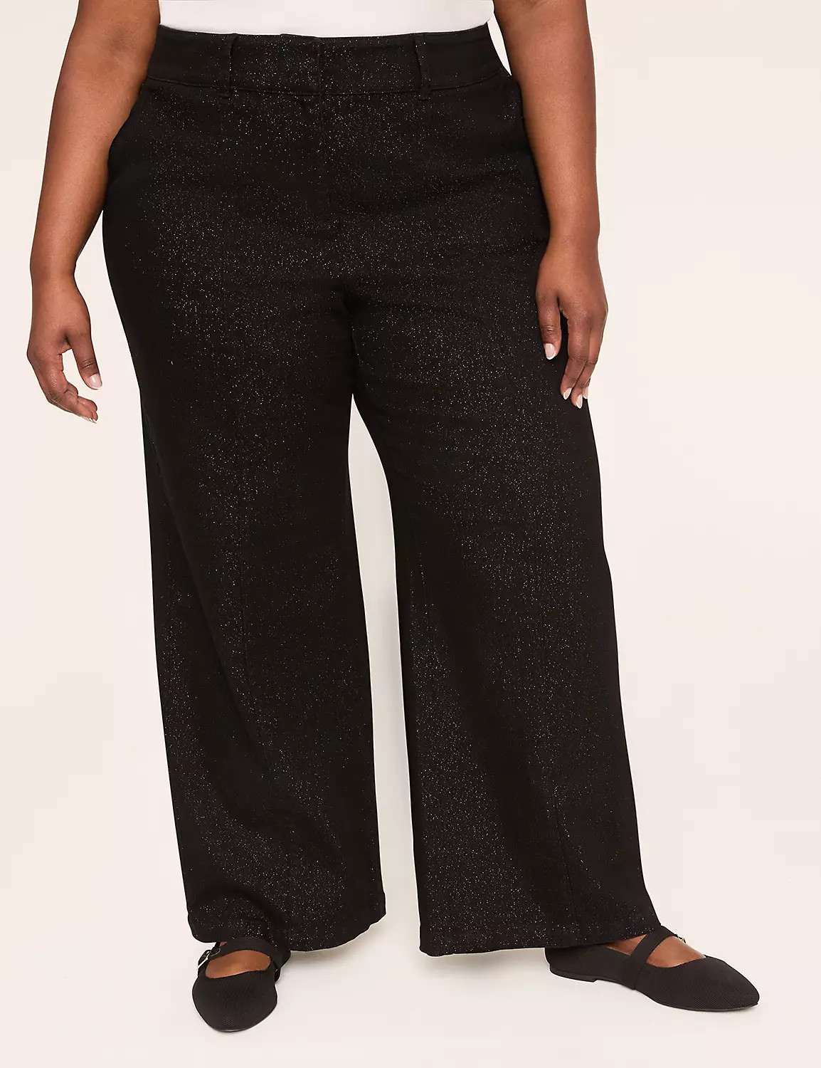 Shimmer High-Rise Wide Leg Pant | Lane Bryant (US)