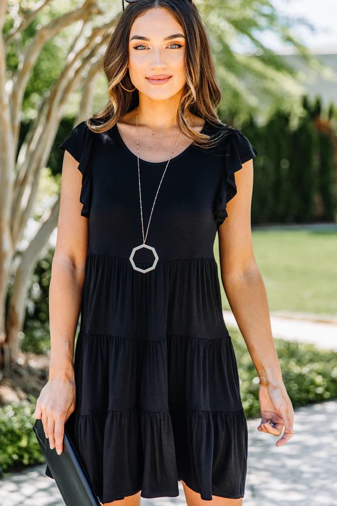 Stay With You Always Black Tiered Dress | The Mint Julep Boutique
