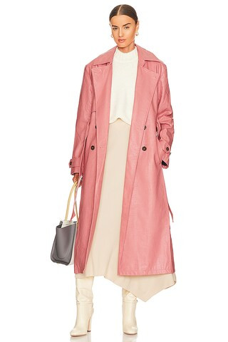 Free People Morrison Trench in Pink from Revolve.com | Revolve Clothing (Global)