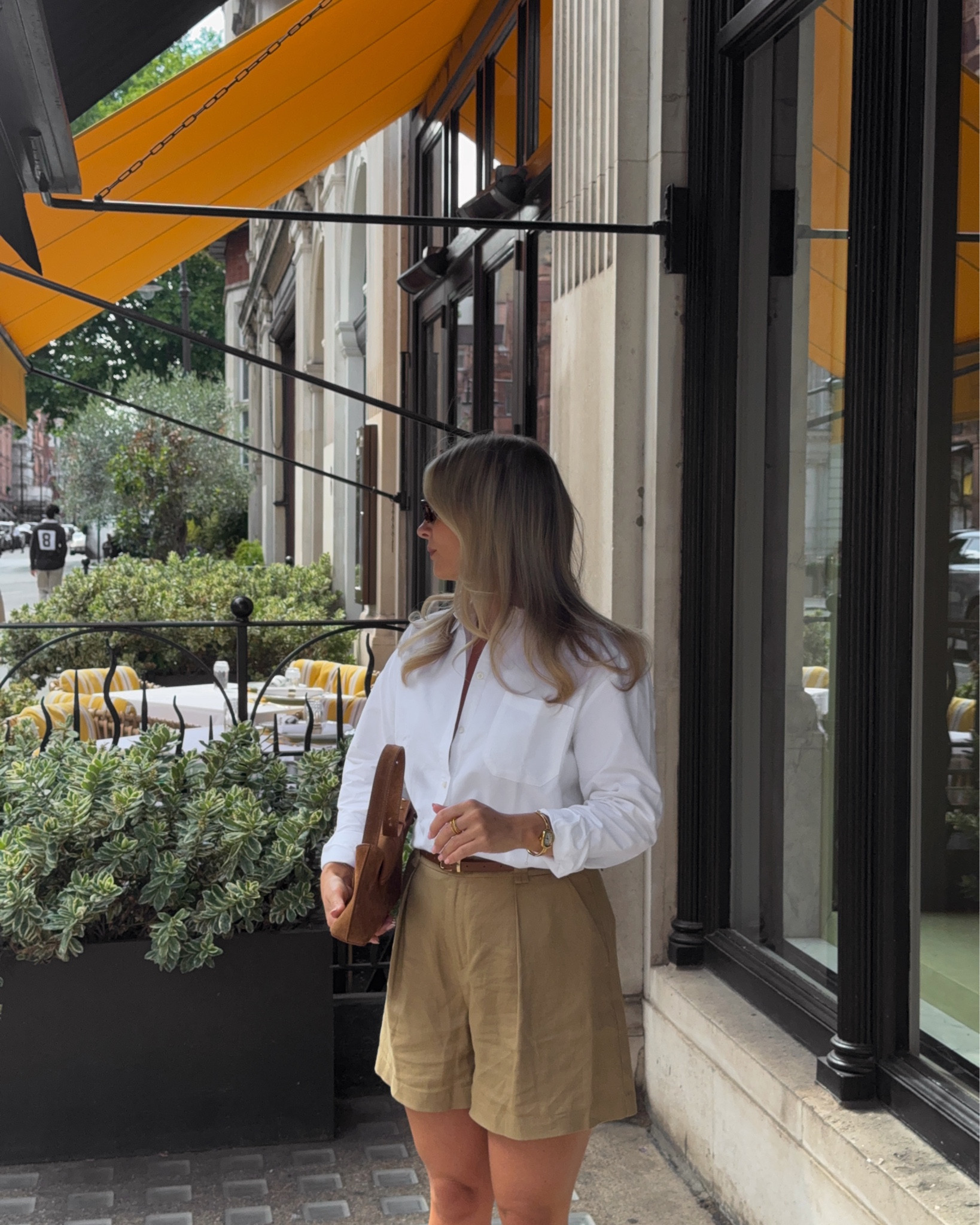 Love a crisp white shirt in summer 🤝🏼

Wearing size M in shirt, 10 in shorts 

#LTKuk #LTKsummer #LTKeurope