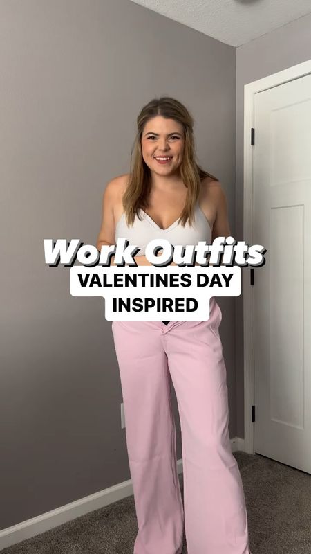 Valentines day outfit work outfit 
Bodysuits from amazon
Blazer amazon
Pink Trousers showpo #MIDSIZE, #Competition 

#LTKcurves #LTKworkwear #LTKFind