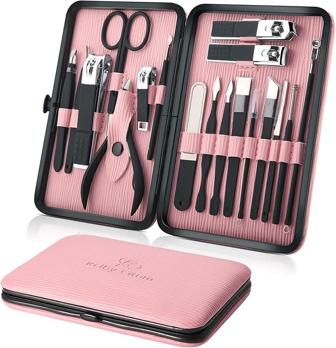 Manicure Set Professional Nail Clippers Kit Pedicure Care Tools- Stainless Steel Women Grooming K... | Amazon (US)