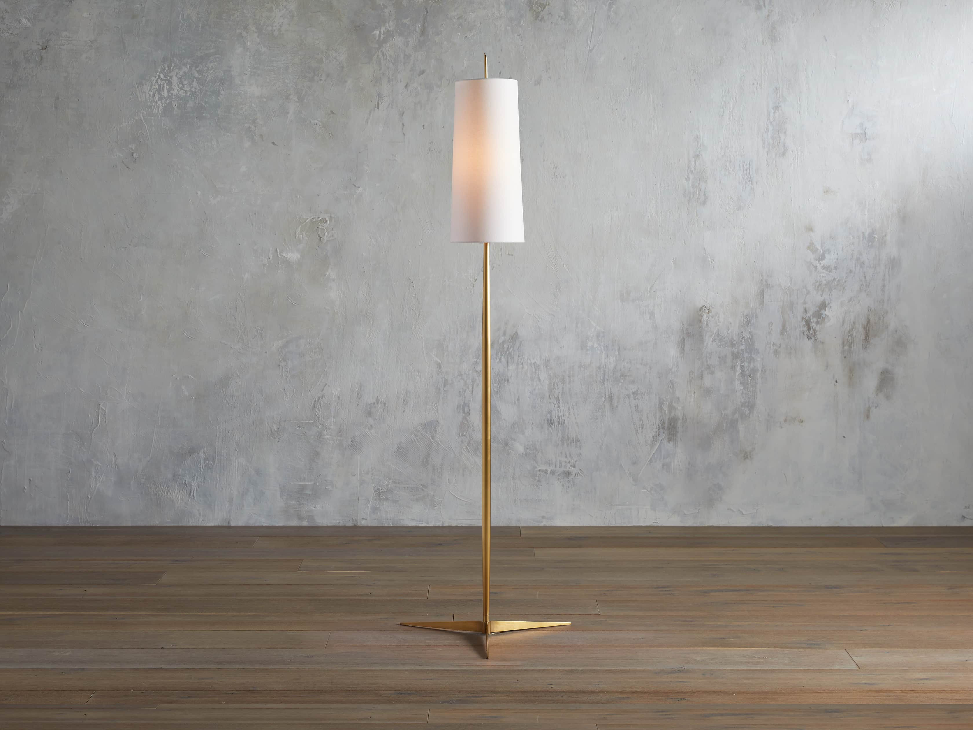 Lancia Brass Floor Lamp | Arhaus