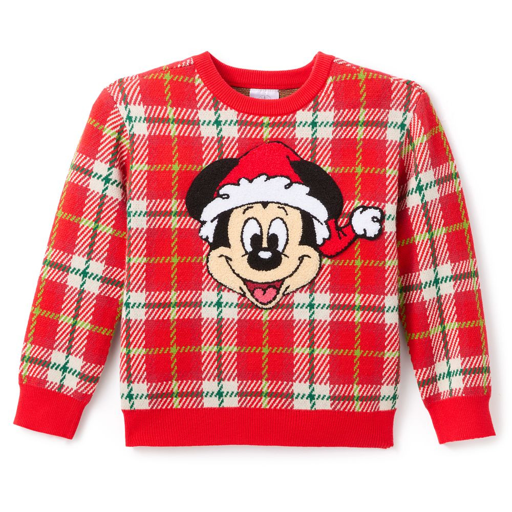 Mickey Mouse Holiday Plaid Sweater for Kids | Disney Store