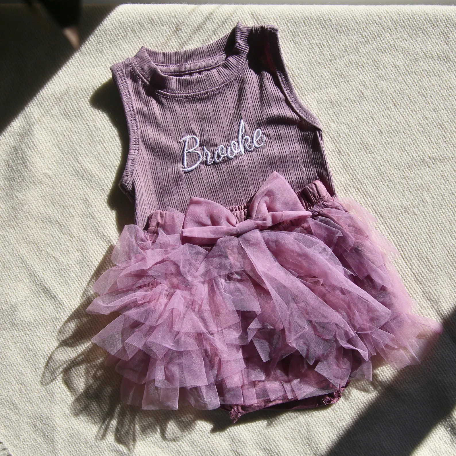 Custom Baby Name Tutu Skirt Set- Flower Girl Dress, Personalized Toddler Cake Smash Outfit, Embro... | Etsy (US)