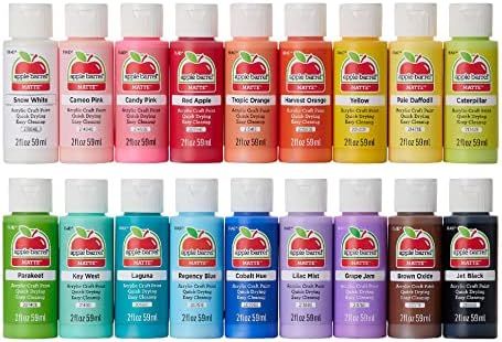 Apple Barrel Acrylic Paint Set, PROMOTCK 18 (2 fl oz/59 ml) Assorted Matte Finish Colors For Pain... | Amazon (US)