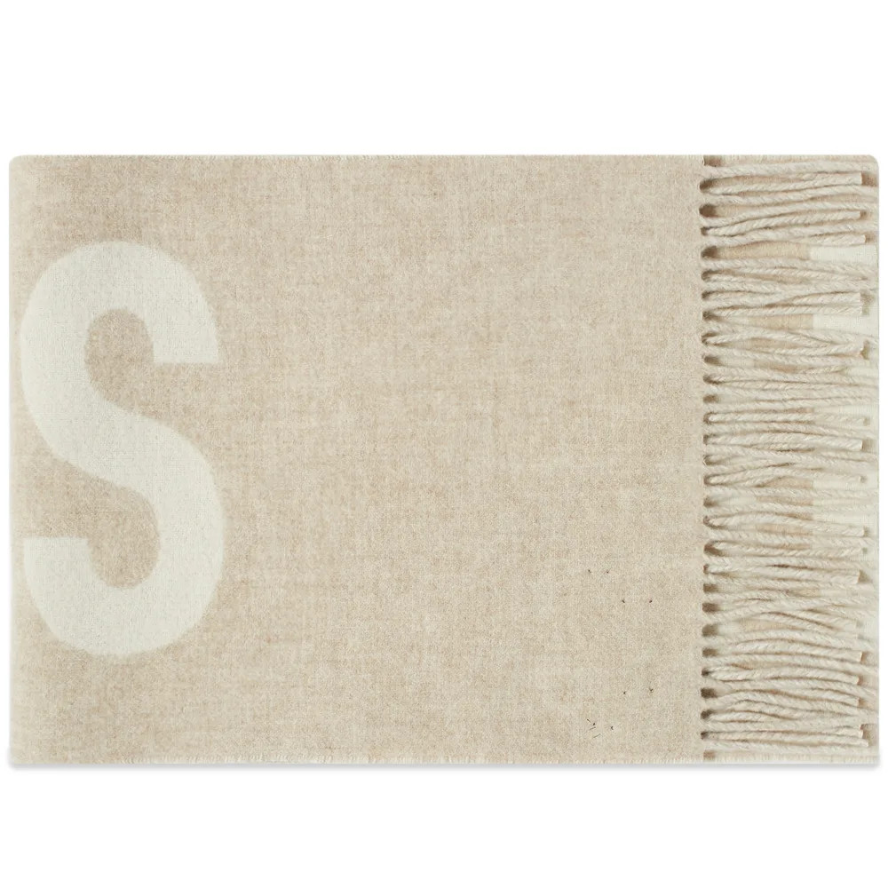 Jacquemus Men's Jacquard Logo Scarf Beige | END. Clothing