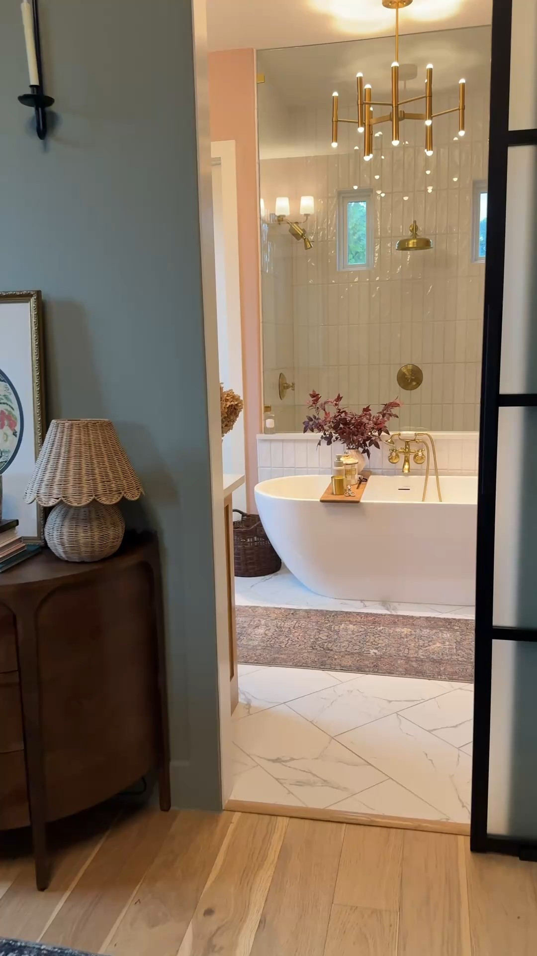 Our primary bathroom: cozy, girly and just the perfect mix between vintage and modern.

#LTKHome