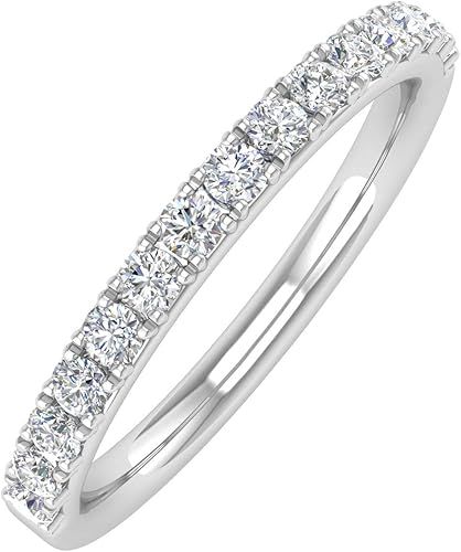 1/3 Carat Diamond Semi-Eternity Wedding Band Ring in 10K Gold | Amazon (US)