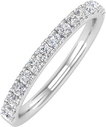 1/3 Carat Diamond Semi-Eternity Wedding Band Ring in 10K Gold | Amazon (US)