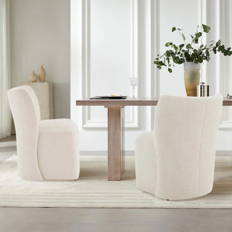 Primm Upholstered Caster Wheel Dining Chair | Birch Lane