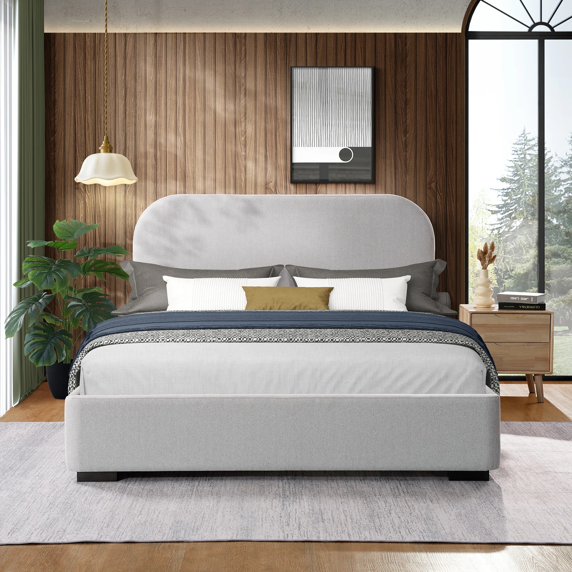 Reigen Boucle Platform Bed | Wayfair North America