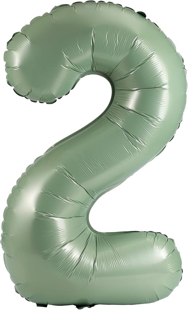 40 Inch Large Foil Helium Number Balloon Birthday Wedding Party 0-9 (Olive Green, 2) | Amazon (US)