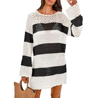 ANRABESS Women Swimsuit Crochet Swim Cover Up 2026 Summer Bathing Suit Swimw… | Amazon (US)