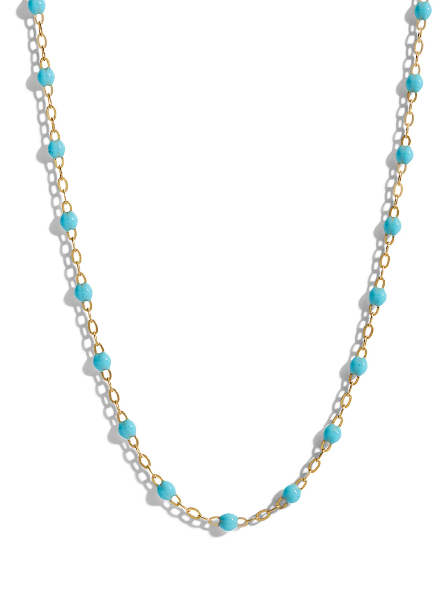 Classic Gigi Turquoise Resin Yellow Gold Necklace | YLANG 23