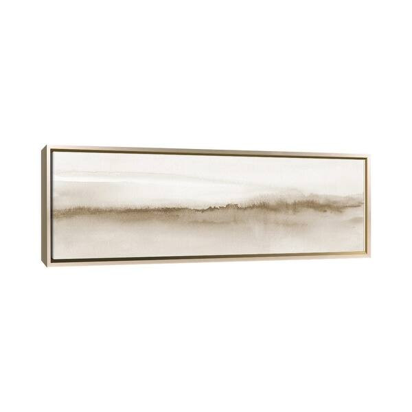 "Watercolor Landscape XV - Beige Tones - Panoramic" by Nouveau Prints Framed - Bed Bath & Beyond ... | Bed Bath & Beyond