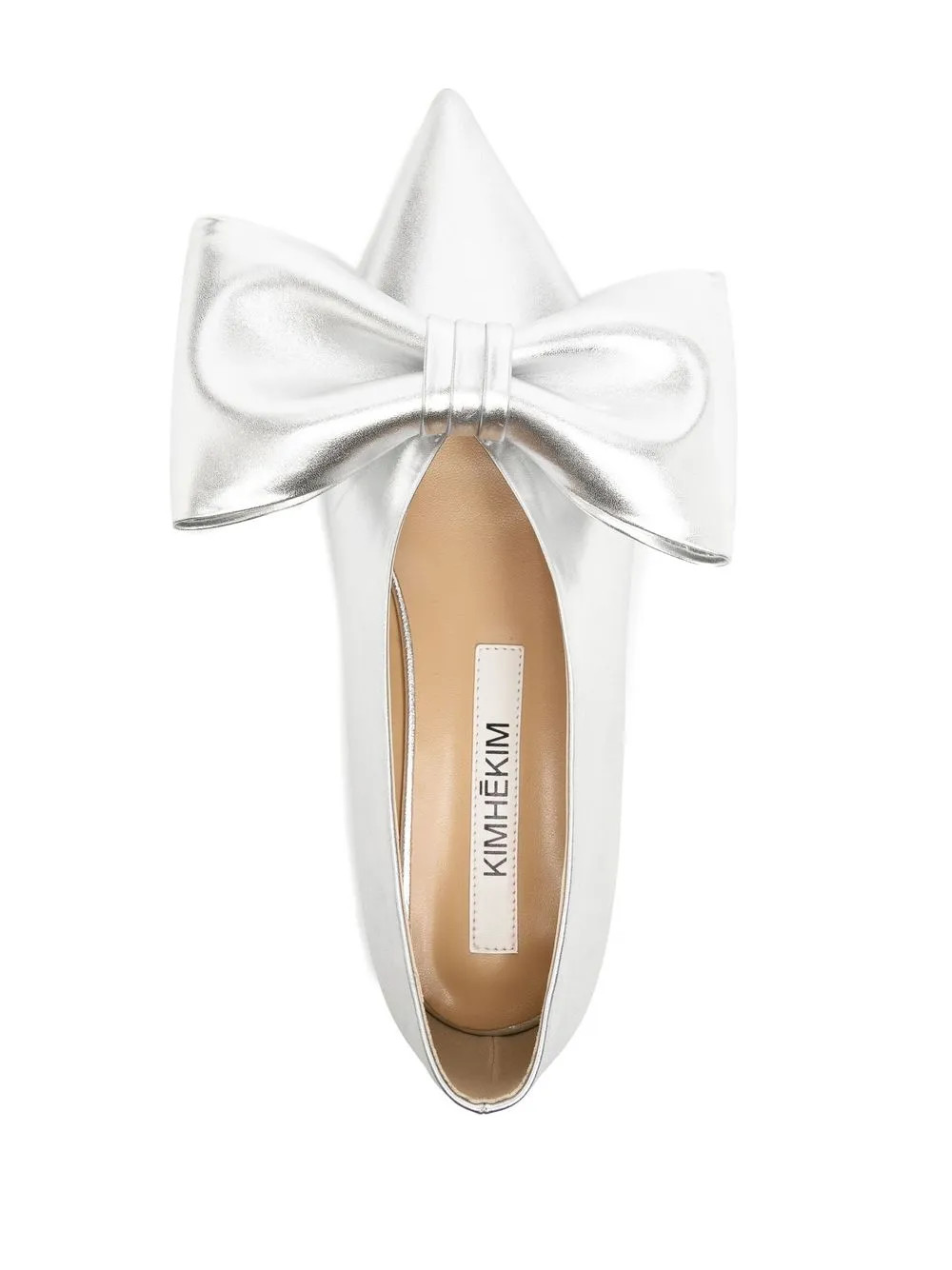 Kimhekim bow-detail Pointed Ballerina Shoes - Farfetch | Farfetch Global