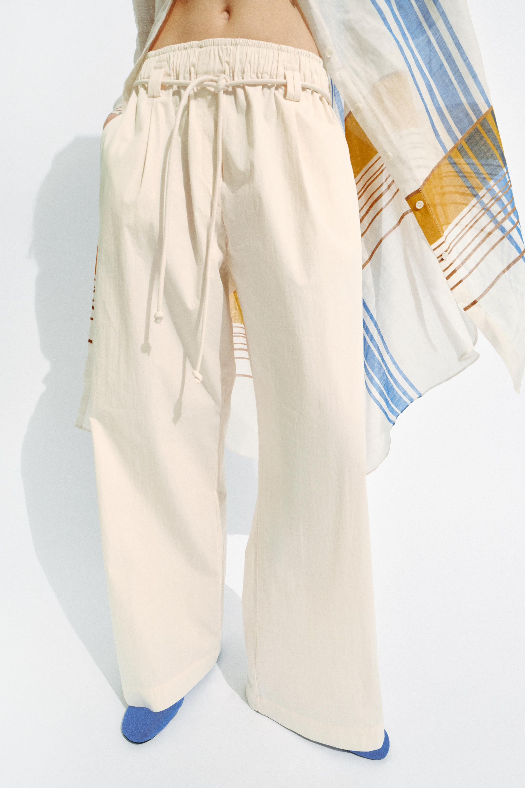 ZW COLLECTION POPLIN PANTS | Zara US