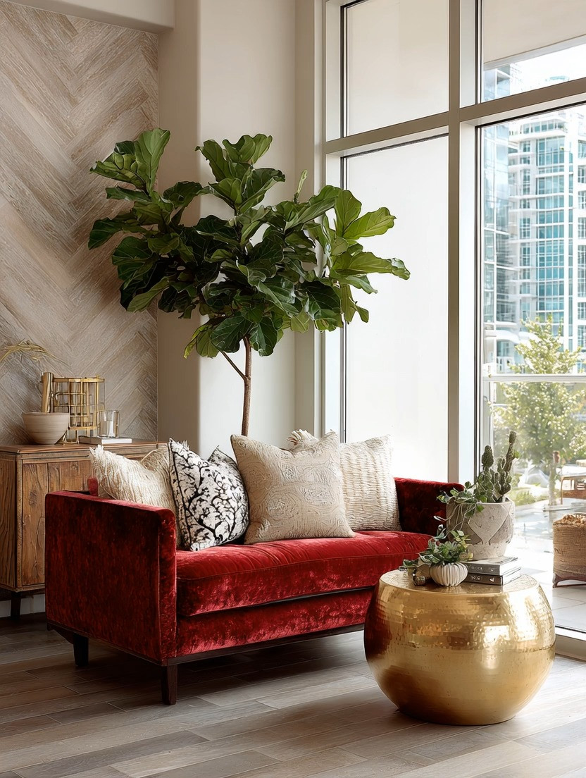 Is your living room feeling… a little too safe?

Neutral is beautiful—but sometimes, it needs a moment of boldness to come alive.

This is that moment.

A rich burgundy velvet sofa instantly transforms the entire space. It adds depth, warmth, and a sense of quiet luxury that neutrals alone can’t achieve. Now pair it with a sculptural fiddle leaf plant, and suddenly the room feels balanced—grounded by nature, elevated by color.

It’s contrast done right.
Soft yet striking.
Bold, but still timeless.

The best part? You don’t need to redo your entire space.
This combination works effortlessly with beige, ivory, taupe, wood tones—even layered with greens for a more curated look.

One statement piece. One natural element.
Explore our edit of burgundy sofas, lounge chairs, and statement plants—product options linked below.

#livingroomdecor #homedecorideas #interiordesign #modernhome 

 #LTKHome