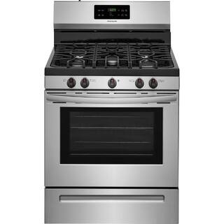 30 in. 5.0 cu. ft. Gas Range with Self-Cleaning Oven in Stainless Steel | The Home Depot