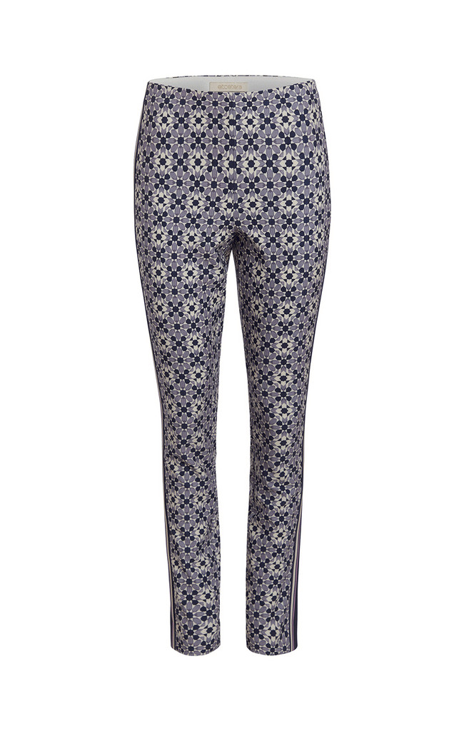 Side-Stripe, Tile-Print Pants | Etcetera