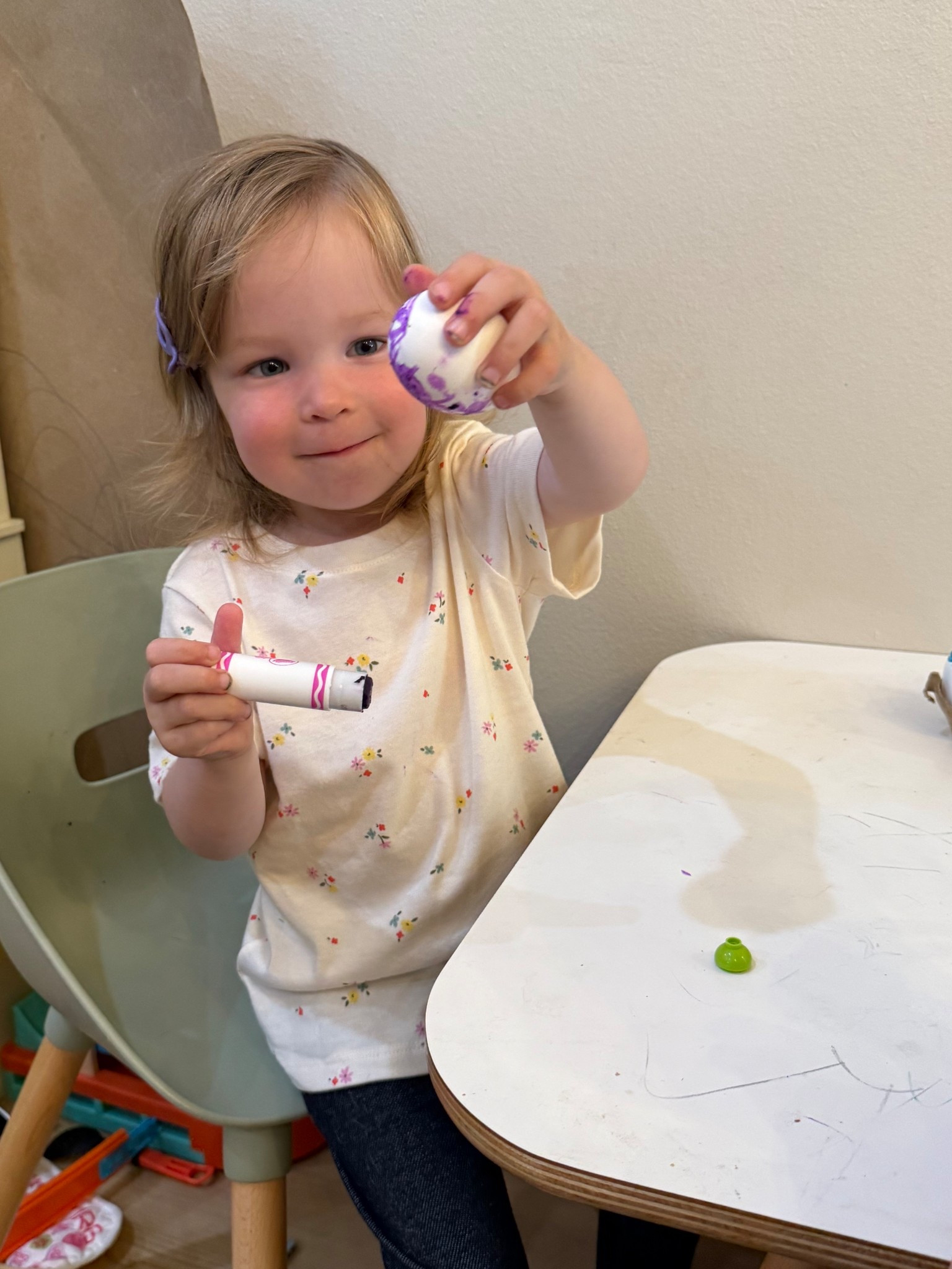 So much fun decorating the @Target paintable Easter eggs with our crayola washable paint sticks! I was shocked at how well these washes out of the clothes!  

#LTKKids #LTKSeasonal
