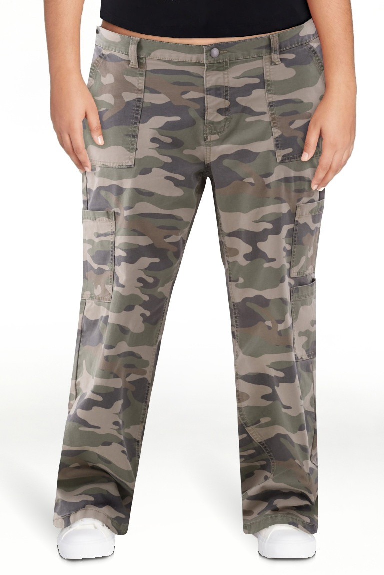 No Boundaries Wide Leg Cargo Pants, 31.5'' Inseam, Women's | Walmart (US)
