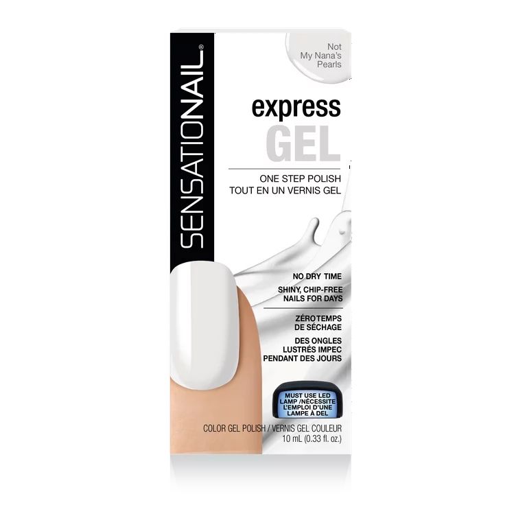 SensatioNail Express Gel Nail Polish, Not My Nana's Pearls, 0.33 fl oz, White | Walmart (US)