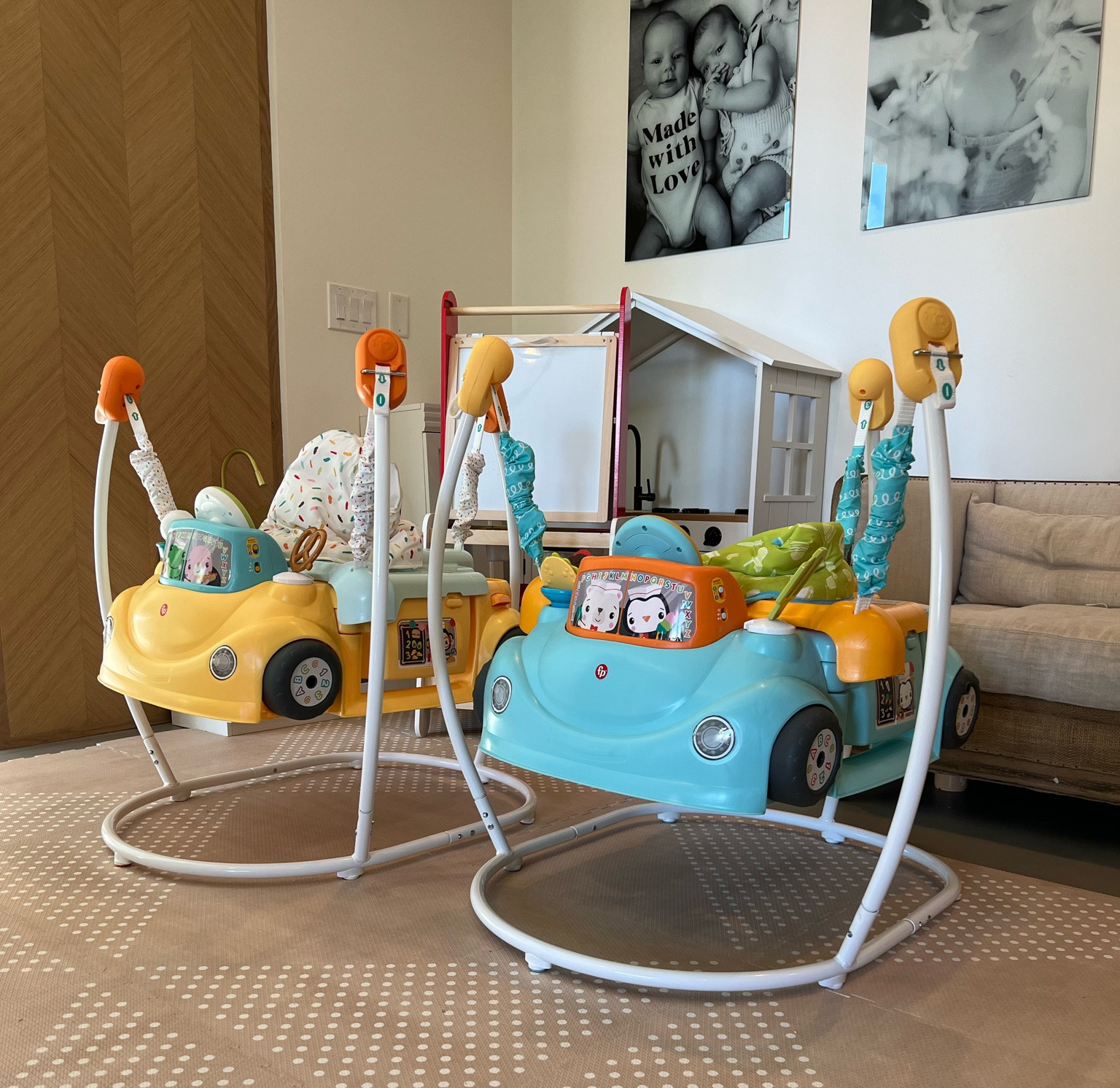 these fisher price jumparoos have been a staple for us for the twins! They’ve used them since they were about 5 months old and now that they’re over a year they still use them all the time!

#LTKsalealert #LTKkids #LTKfamily