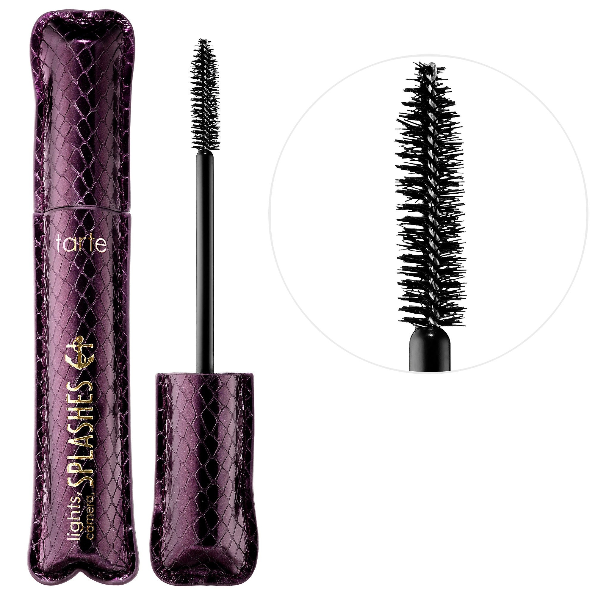 tarte lights, camera, splashes 4-in-1 volumizing waterproof mascara Black 0.24 oz/ 7 mL | Sephora (US)