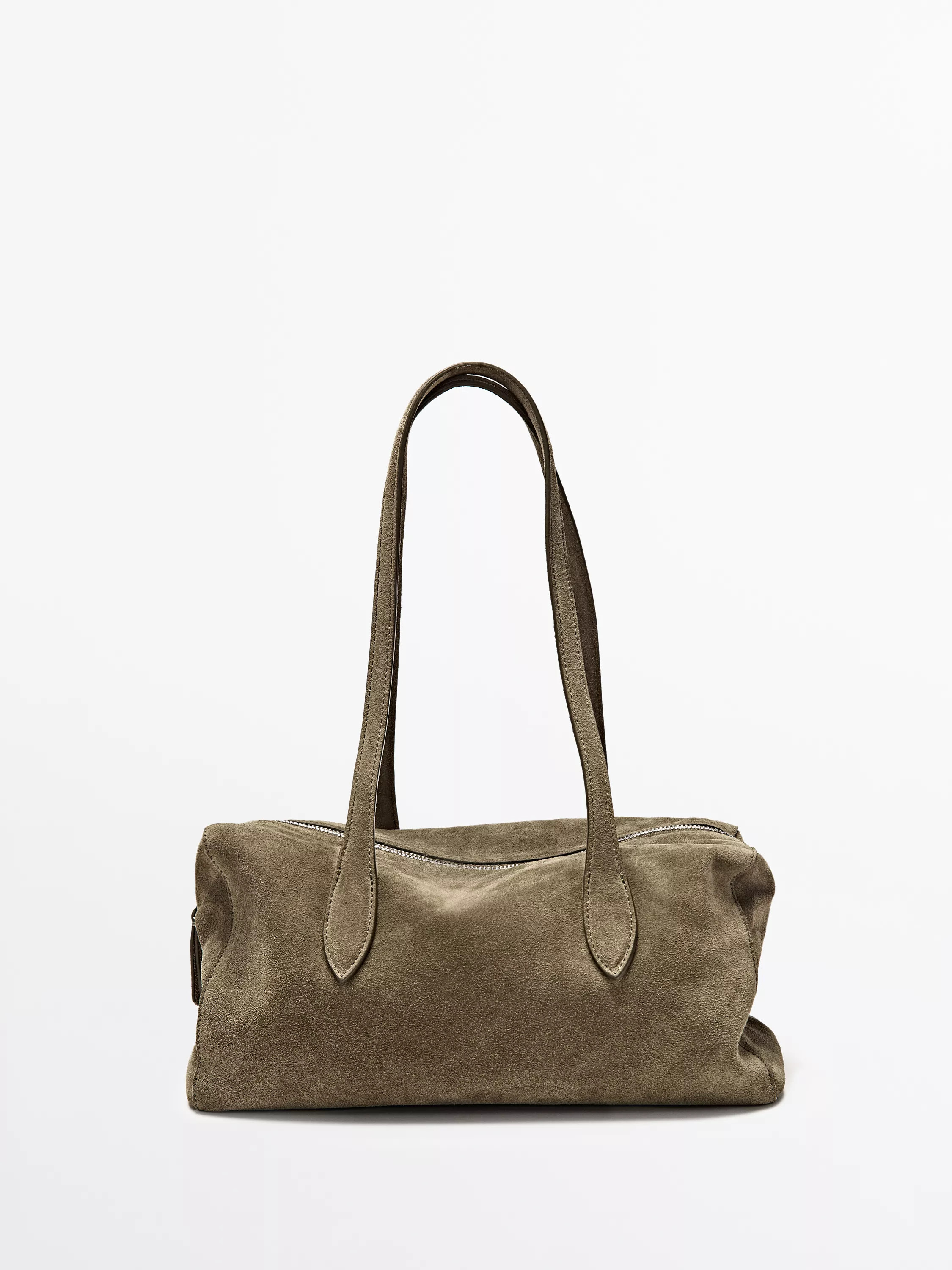 SPLIT LEATHER WEST SATCHEL BAG | Massimo Dutti UK