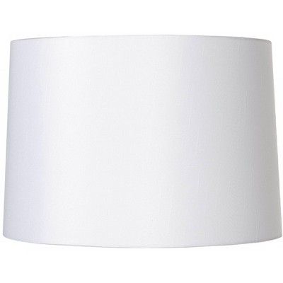 Brentwood White Fabric Medium Hardback Lamp Shade 15" Top x 16" Bottom x 11" High (Spider) Replac... | Target