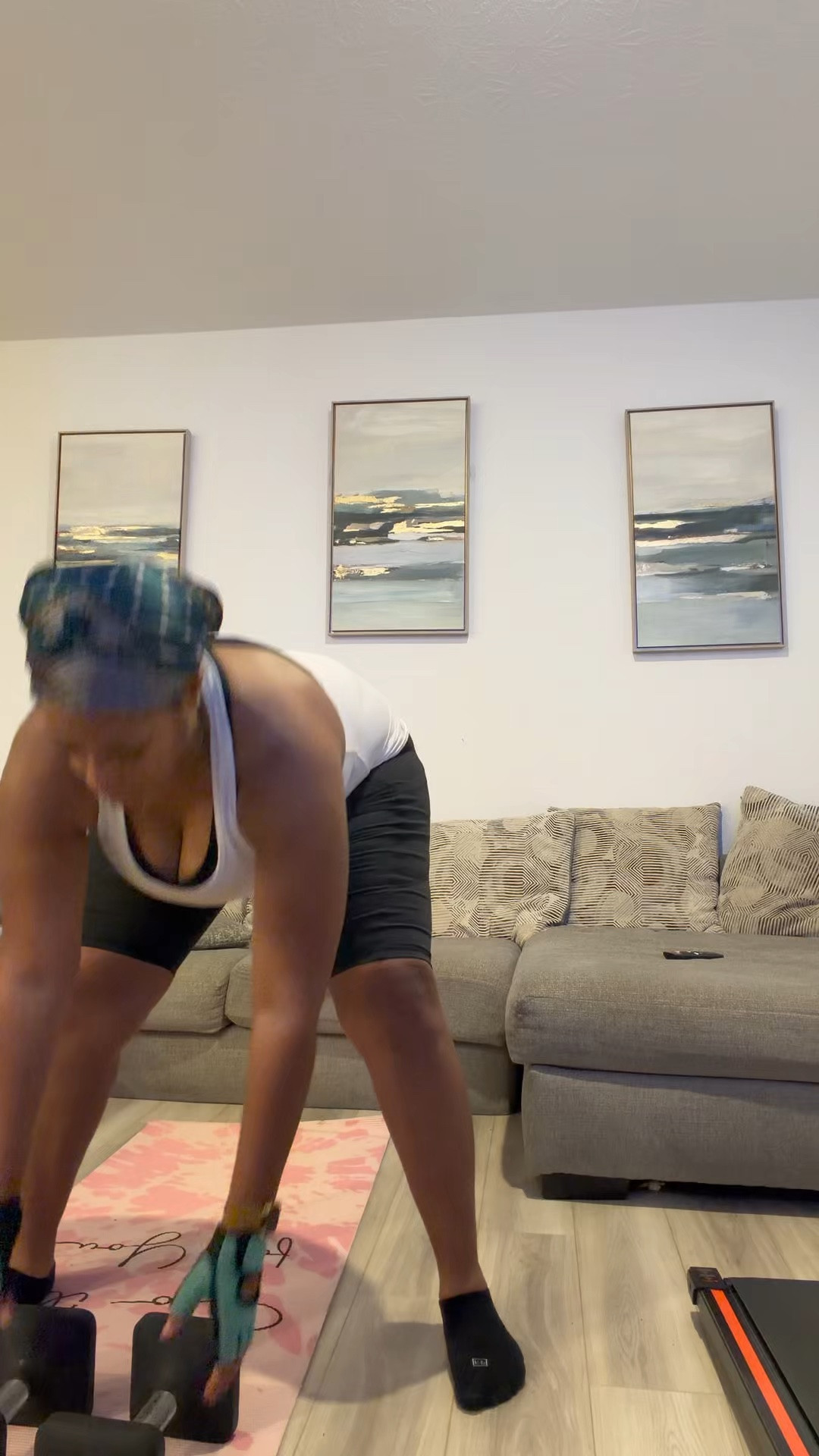 Working hard to get back into shape.