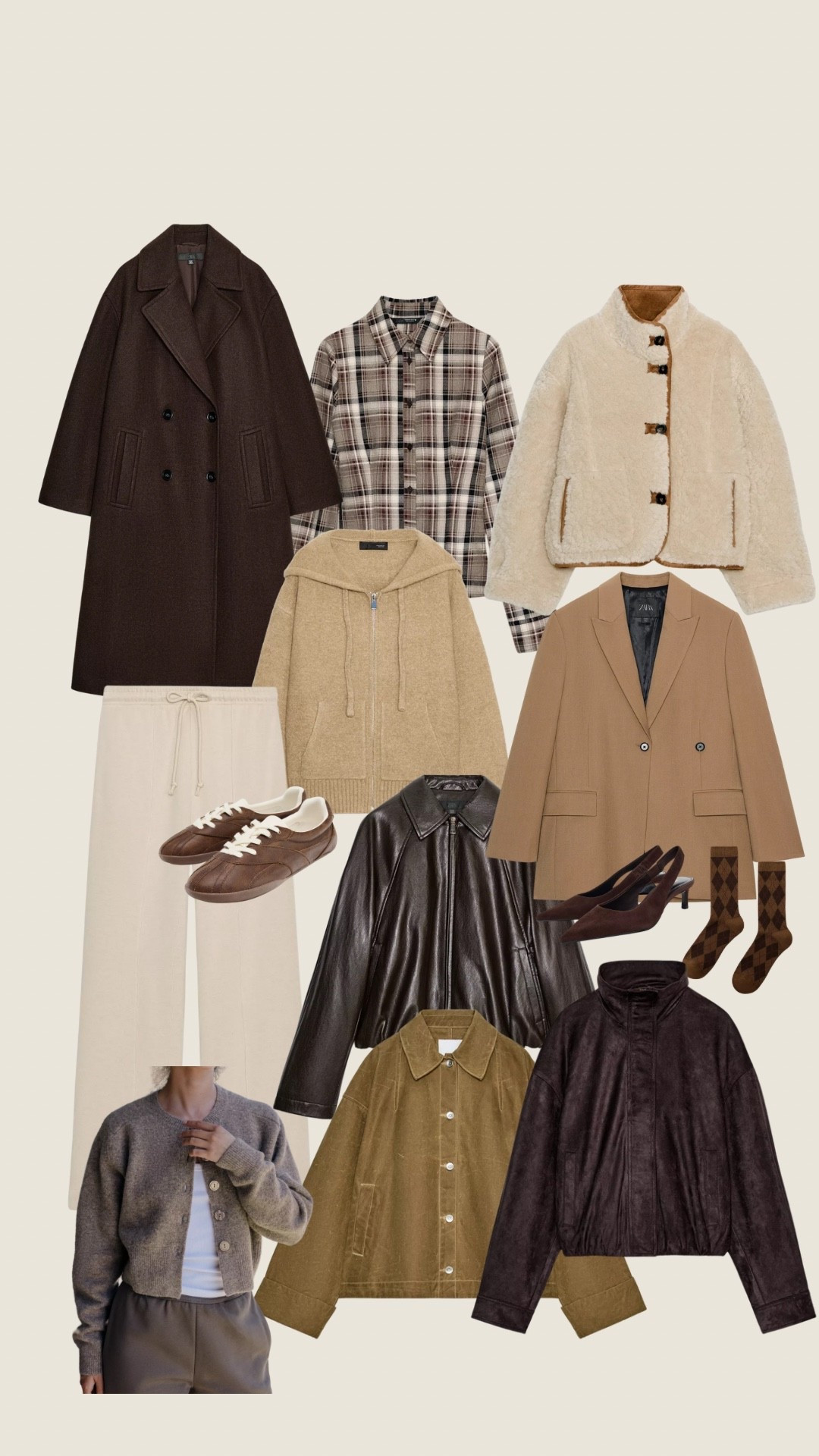 This weeks ZARA favourites 🤎 

Zara, suede jacket, heels, trainers, wide leg joggers, checked shirt 

#LTKwinter #LTKuk #LTKautumn