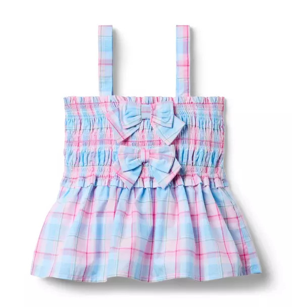 Plaid Bow Smocked Top | Janie and Jack